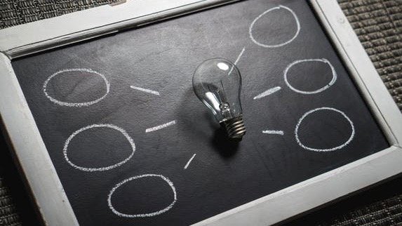 Ampoule et carte mentale — notes de praticien, idées mises en ordre